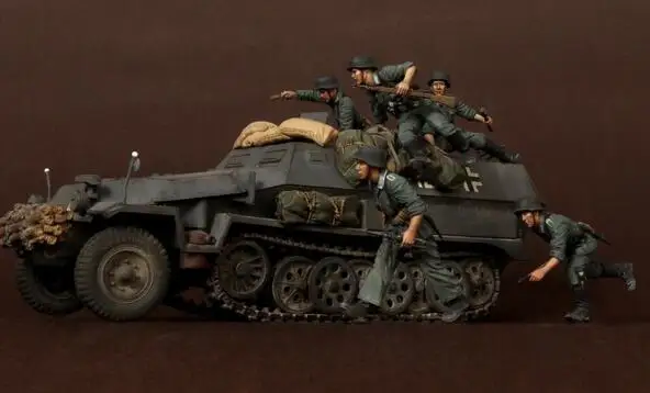 1/35 Второй мировой войны Смола Наборы бак солдат Ready to Fight 5 шт./компл.(только 5 фигурок, никакие другие