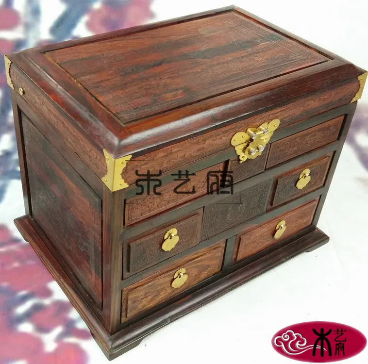 

Коробка для украшений из красного дерева, зеркальная коробка, шкатулка для украшений, высококлассная Красная Женская шкатулка