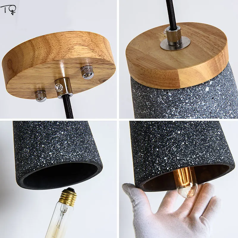 

Nordic Industrial Lamp Retro LED Cement Pendant Lamp Modern Single Head Loft Art Dining Room Lanterns Coffee Lighting Luminaire