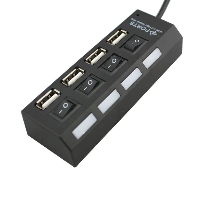 Effelong мини высокой Скорость USB 2.0 4 Порты Зарядное устройство Портативный 480 Мбит/с