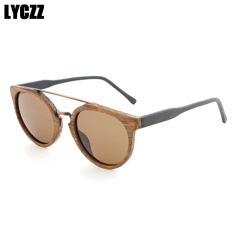 LYCZZ новые высококачественные бамбуковые солнцезащитные очки ручной работы в