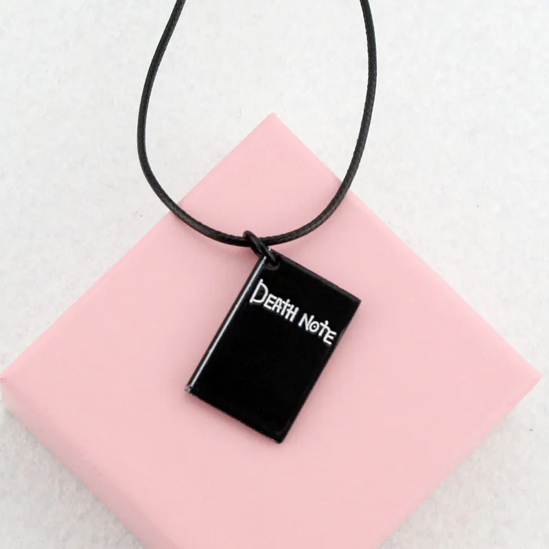 Хит аниме Death Note черная подвеска в форме книги и ожерелье с черной кожаной