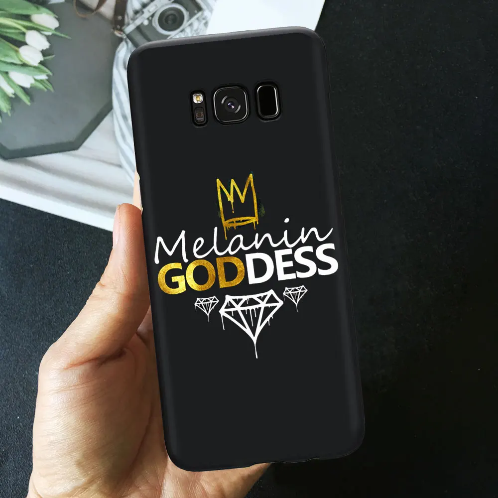 TPU D1218- Melanin Poppin queen чехол для телефона для samsung S7 S10 S9 S8 Plus A6 A7 черный волшебный чехол для девочки для samsung A50 A70 Мягкий ТПУ чехол - Цвет: TPU D1218-
