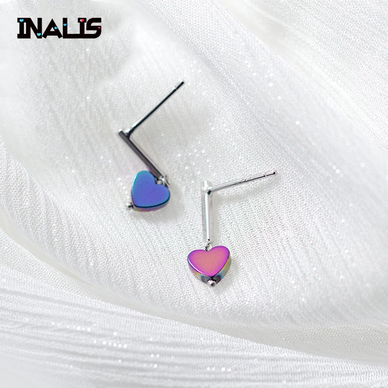 INALIS новые модные серьги гвоздики Стерлинговое Серебро S925 пробы много камней в