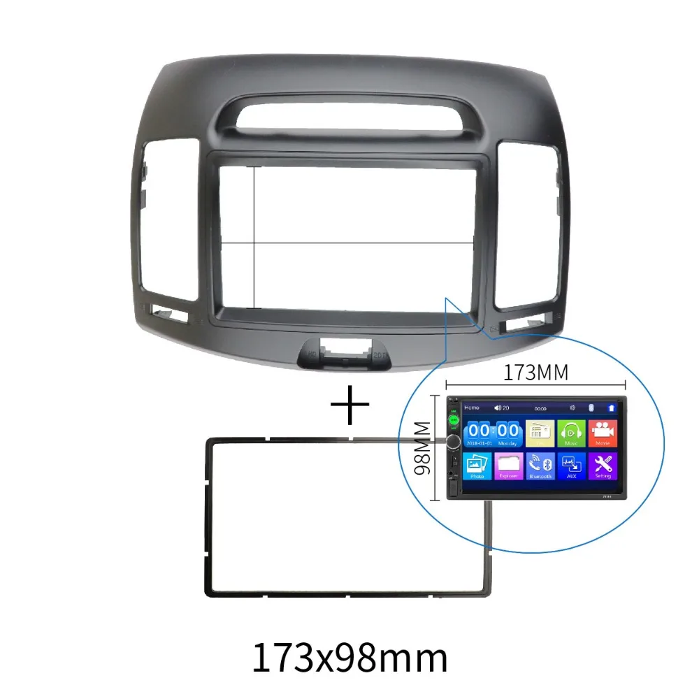 2 Din радио фасции для hyundai Elantra 2006-2011 DVD стерео панель CD отделка Установка комплект рамка приборная панель