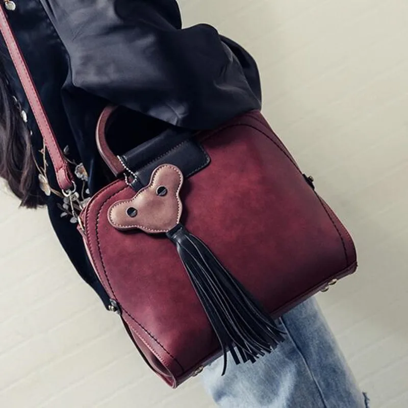 Женская сумка из ПУ кожи винтажная Повседневная через плечо с ручкой сверху