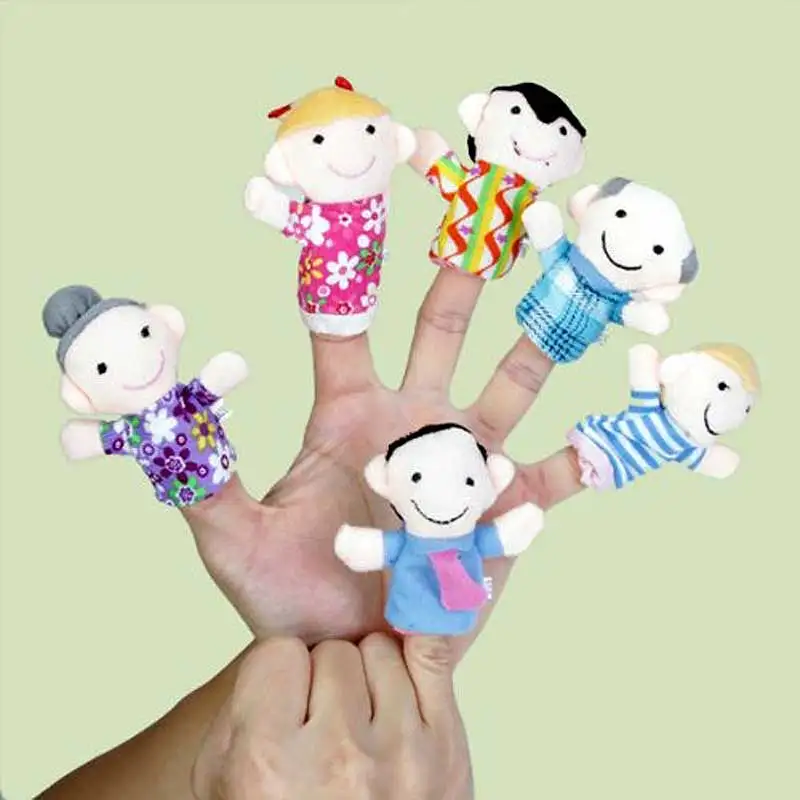 

6 Pcs/ set Story Finger Puppets Toy 6 People Family Members Educational Toys for Children Kids Birthday Christmas Gifts