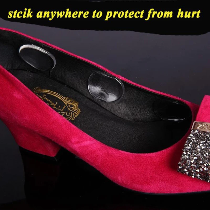 6 шт./лот самоклеющиеся силиконовые гелевая стелька для туфлей вставки Pad подушки