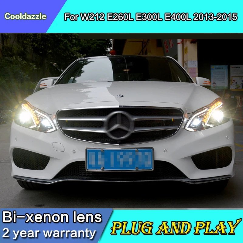 Стайлинга автомобилей чехол для Mercedes-Benz W212 E260L E300L E400L светодиодный фар 2013 2014 2015