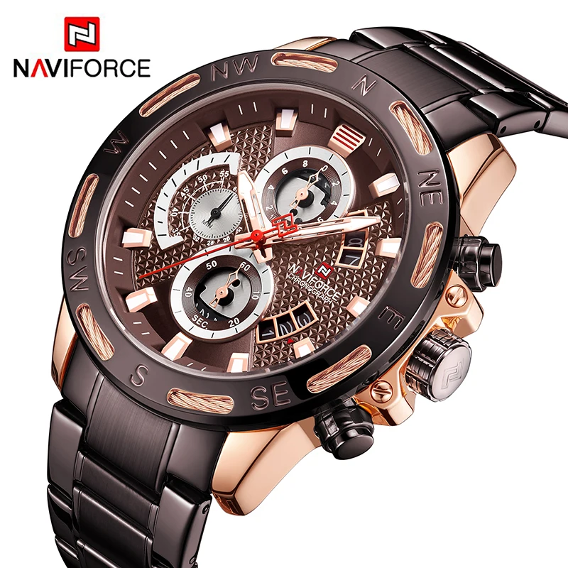 NAVIFORCE новые мужские часы лучший бренд модные спортивные водонепроницаемые
