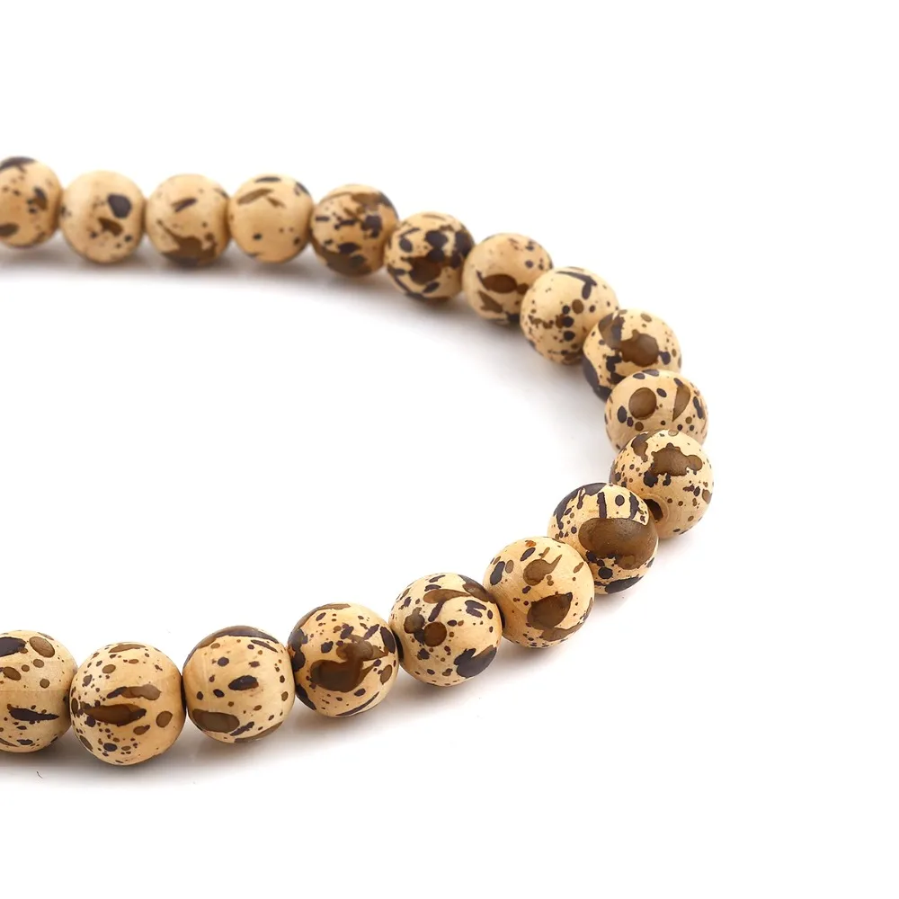 DoreenBeads модные деревянные круглые бусины натурального цвета пятно Подвески около