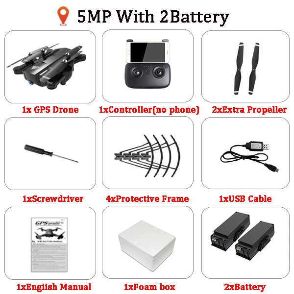 5MP 2B SG900 SG900S SG900-S X192 gps Квадрокоптер с 1080P HD камерой вертолет с фиксированной точкой wifi FPV Дрон режим следования за мной - Цвет: 5MP 2B
