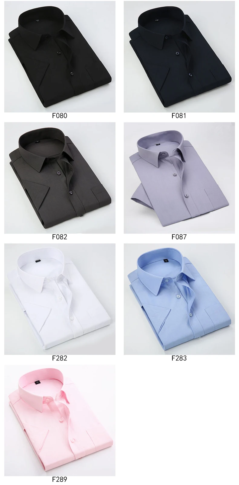 Летняя рубашка размера плюс 5XL 6XL 7XL 8XL, однотонная, светская, деловая, легкая в уходе, с коротким рукавом, мужская рубашка, мягкая, удобная, 7 цветов