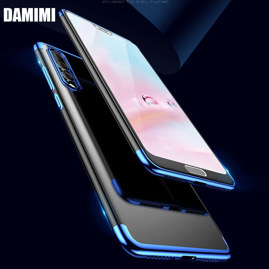 Телефон чехол для Huawei p20 pro lite Силиконовые чехлы красочное покрытие прозрачный