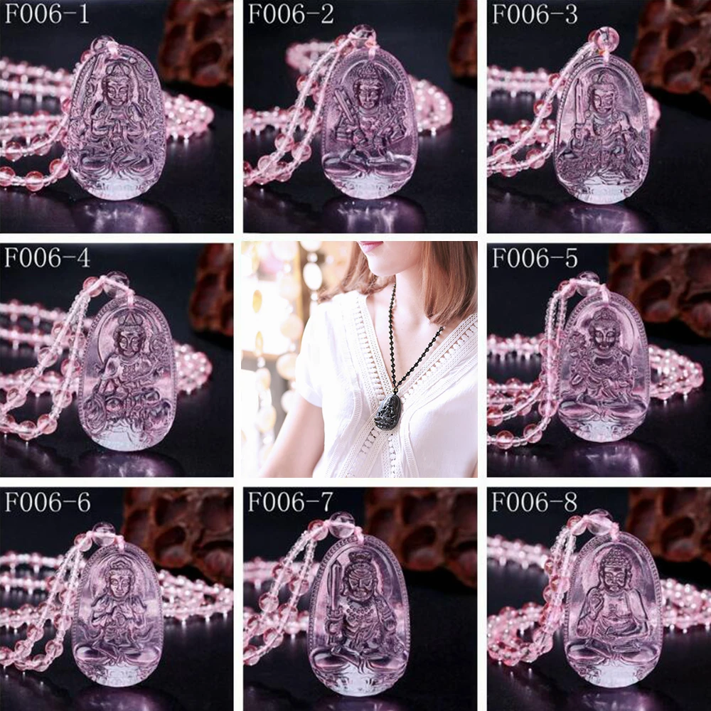 Натуральная кристальная подвеска с изображением Будды, изящные ювелирные изделия для женщин и мужчин, желтый камень высокого качества, изделие резьбой.