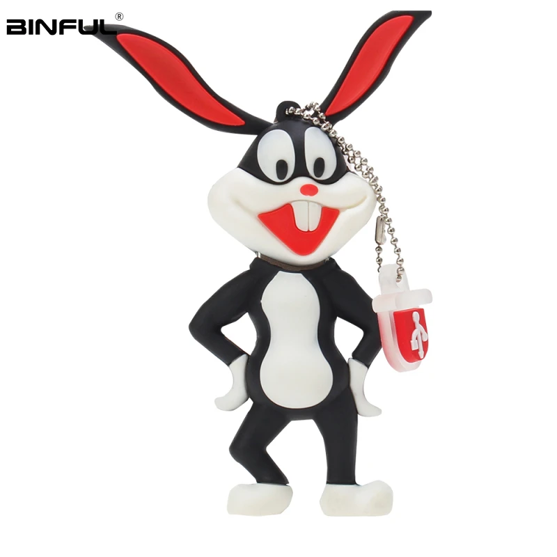 Usb флеш-накопитель с мультяшными багами Банни, 32 ГБ, флеш-накопитель 2,0, флеш-карта памяти с животными, 4 ГБ, 8 ГБ, 16 ГБ, 64 ГБ, 128 ГБ, флеш-накопитель, милый флеш-накопитель