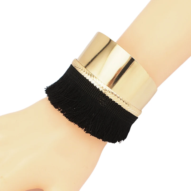 Женский Браслет манжета из сплава MANILAI Уникальный большой металлический браслет