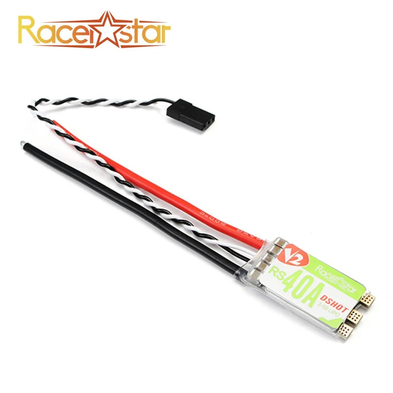 Лучшая сделка Racerstar RS40A V2 40A BLHELI_S BB2 OPTO 2 5S бесщеточный ESC Dshot 600 готов для FPV Racing|brushless