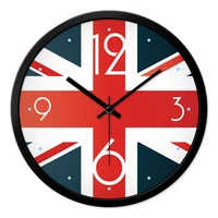 british flag creative silent glass wall clock