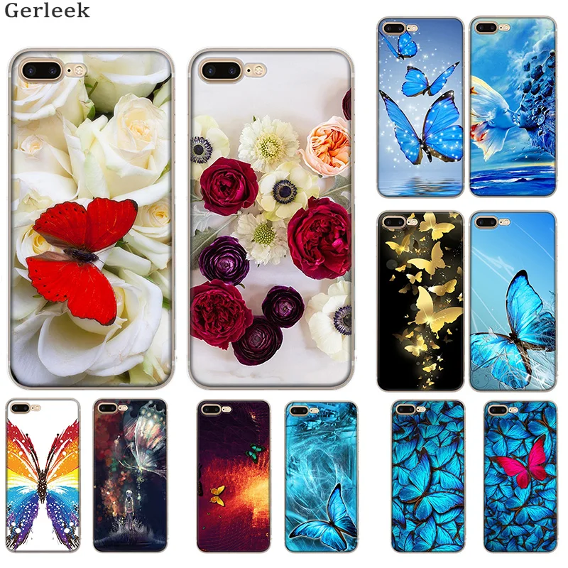 Чехол для телефона Mariposa En Rosas Flor Apple Iphone 6 7 8 6S Plus X XS Max XR 5 SE 5S|Чехлы-накладки| |