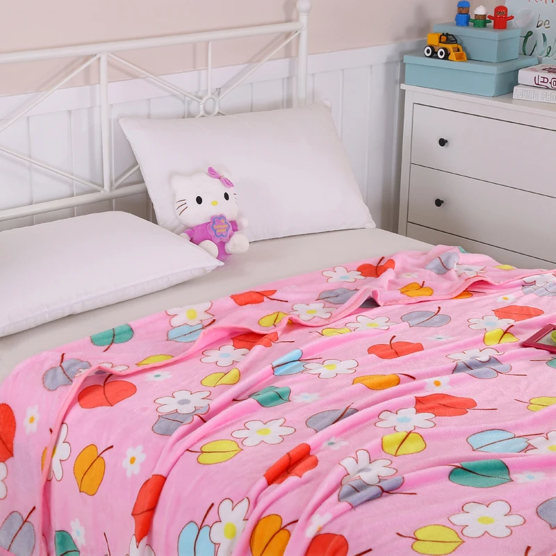 Простое модное цветное одеяло с рисунком из мультфильма флисовые одеяла для