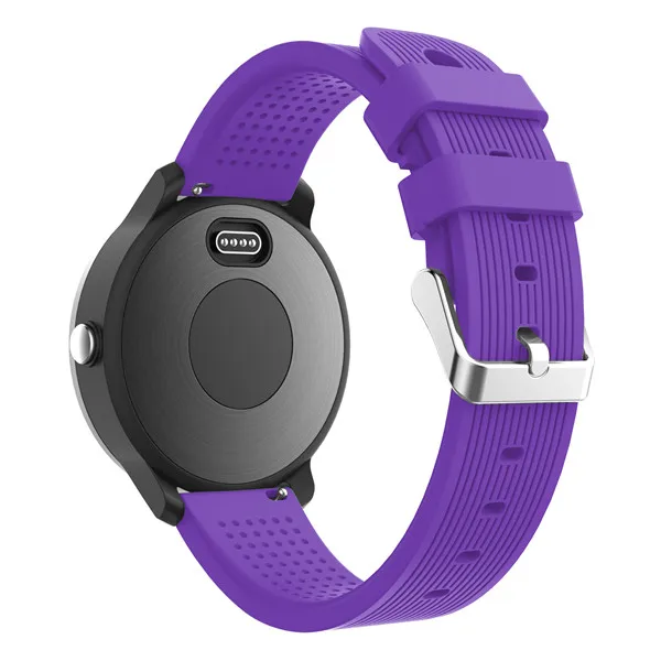 Фиолетовый 20 мм ремешок для часов Garmin Vivoactive 3 ремешок для Galaxy Watch 42 мм умный браслет с пряжкой спортивные Сменные аксессуары - Цвет: Фиолетовый