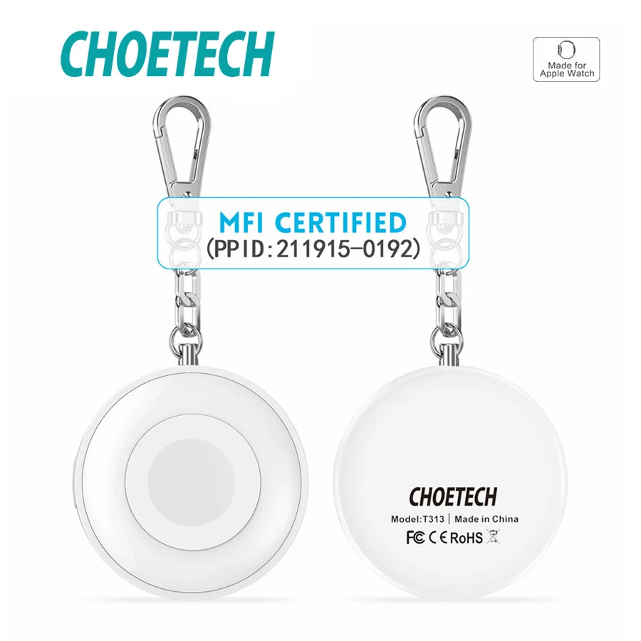 CHOETECH Qi Беспроводное зарядное устройство для iWatch 1 2 3 4 power Bank Магнитная зарядная