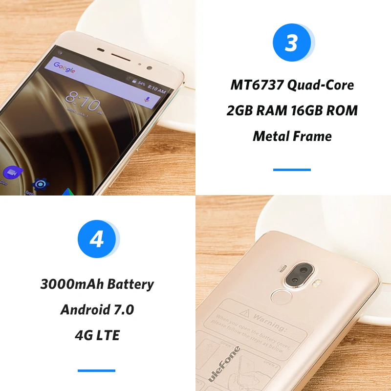 Чехол накладка Ulefone S8 Pro двойные задние камеры мобильного телефона 5 3 дюймов HD MTK6737