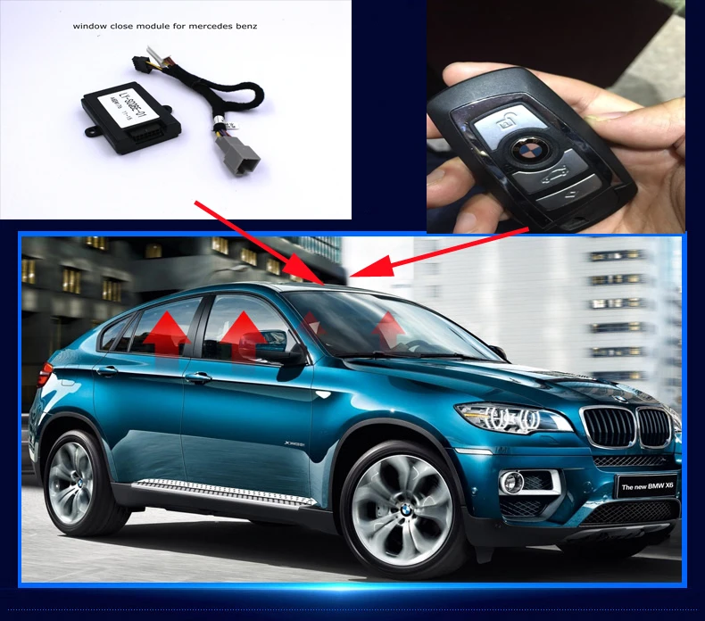PLUSOBD автомобильный оконный доводчик для BMW MINI пульт дистанционного управления