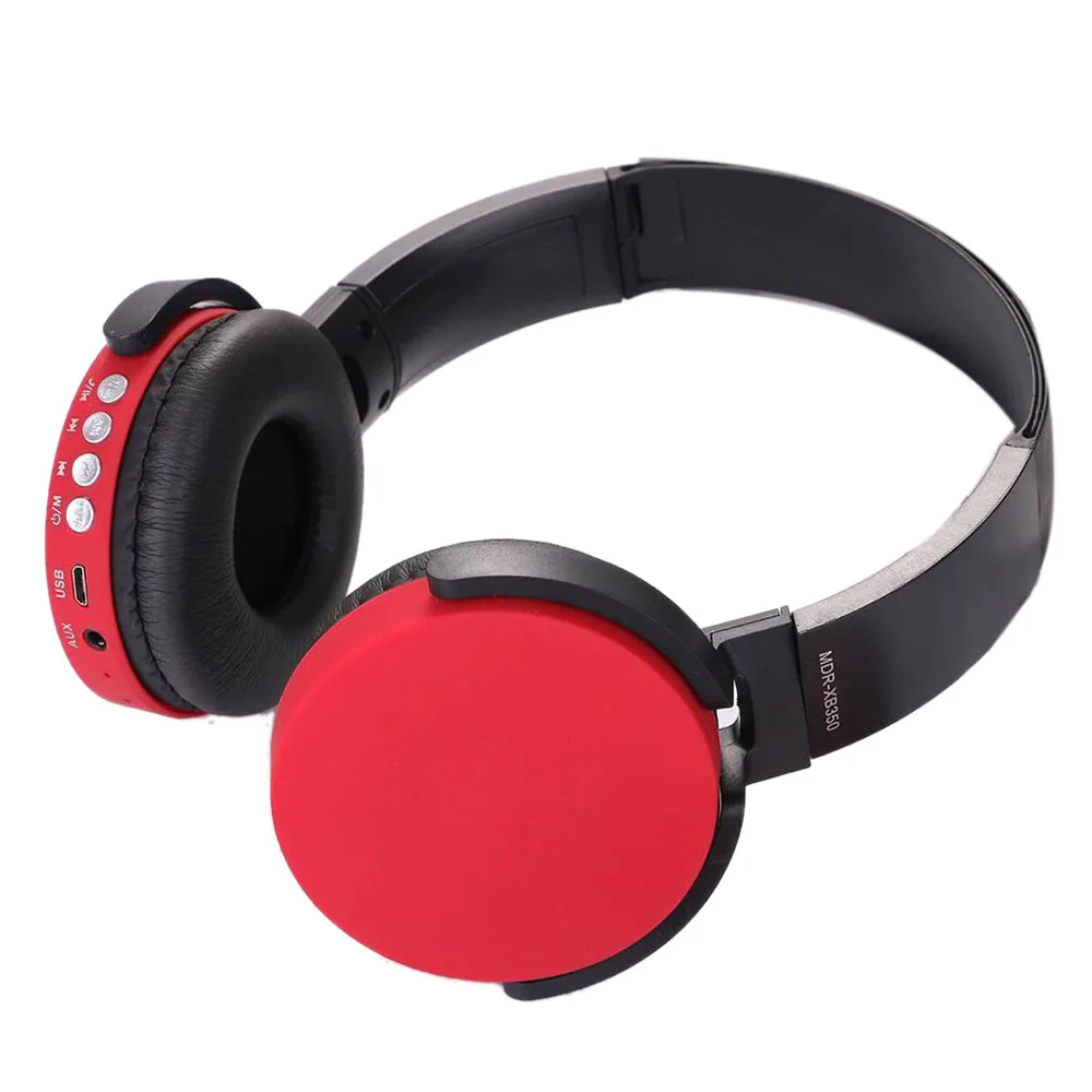 AAAE Kubite 350BT активные беспроводные bluetooth-наушники с шумоподавлением с Микрофоном Hi-Fi стерео гарнитура глубокий бас над ухом - Цвет: Red