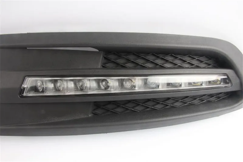 White LED car styling Daytime Running lights DRL Fog lamp covers for Volkswagen VW Jetta Sagitar 9 low configuration2012-2014 | Автомобили