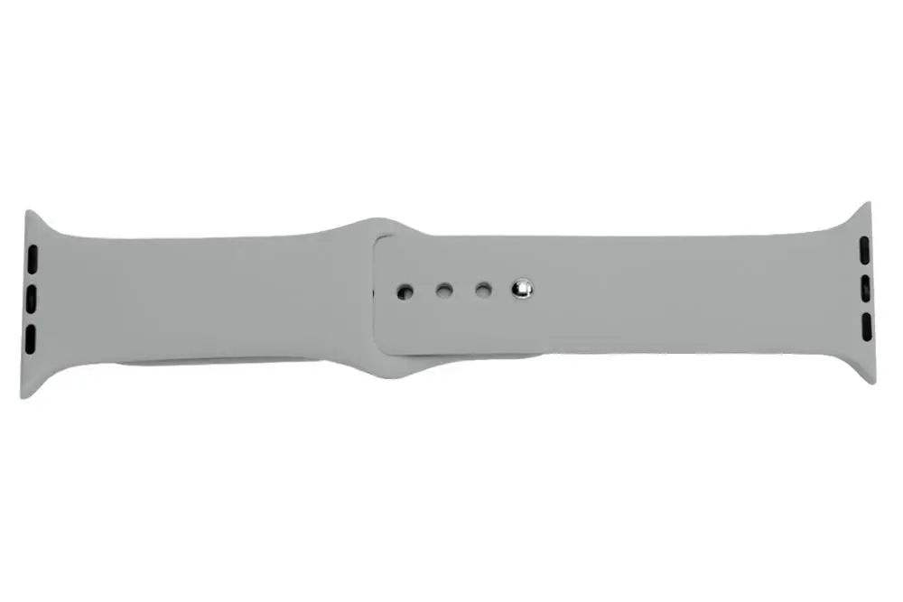 light gray Мягкий силиконовый браслет спортивный ремешок для Apple Watch группа 44 мм 40 мм серия 5 4 3 2 1 браслет для iwatch 42 мм 38 мм аксессуары - Цвет ремешка: light gray
