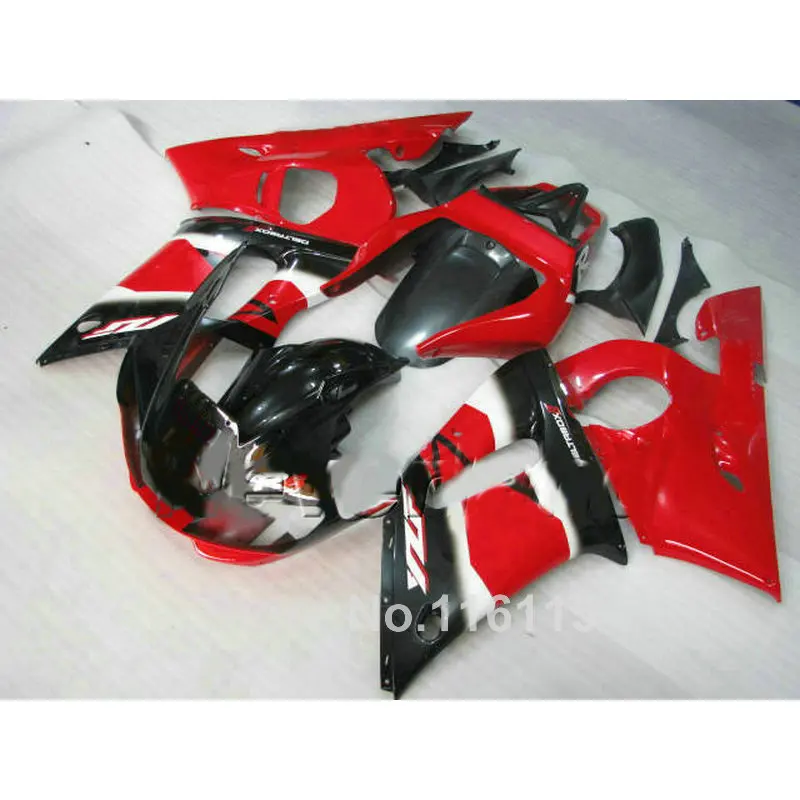 

ABS parts for YAMAHA 1998-2002 R6 fairing kit YZF R6 98 99 00 01 02 red black fairings set #3296