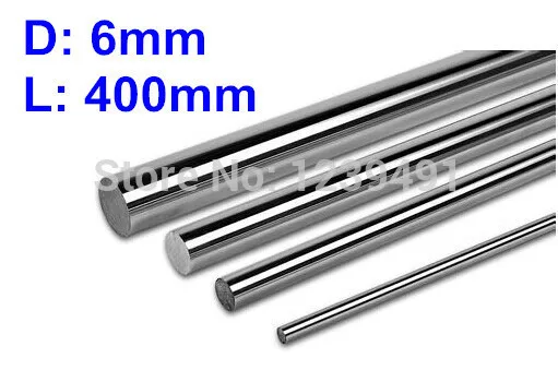 

4pcs 6mm L400mm Linear round shaft