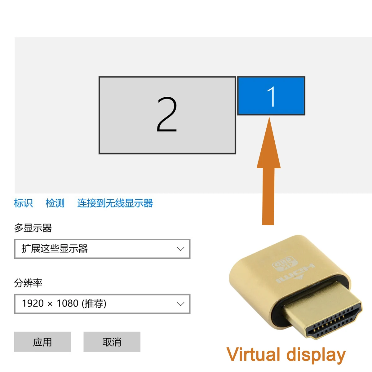 Очки виртуальной Дисплей адаптер HDMI/DVI Совместимость 1 4 DDC EDID заглушка Безголовый