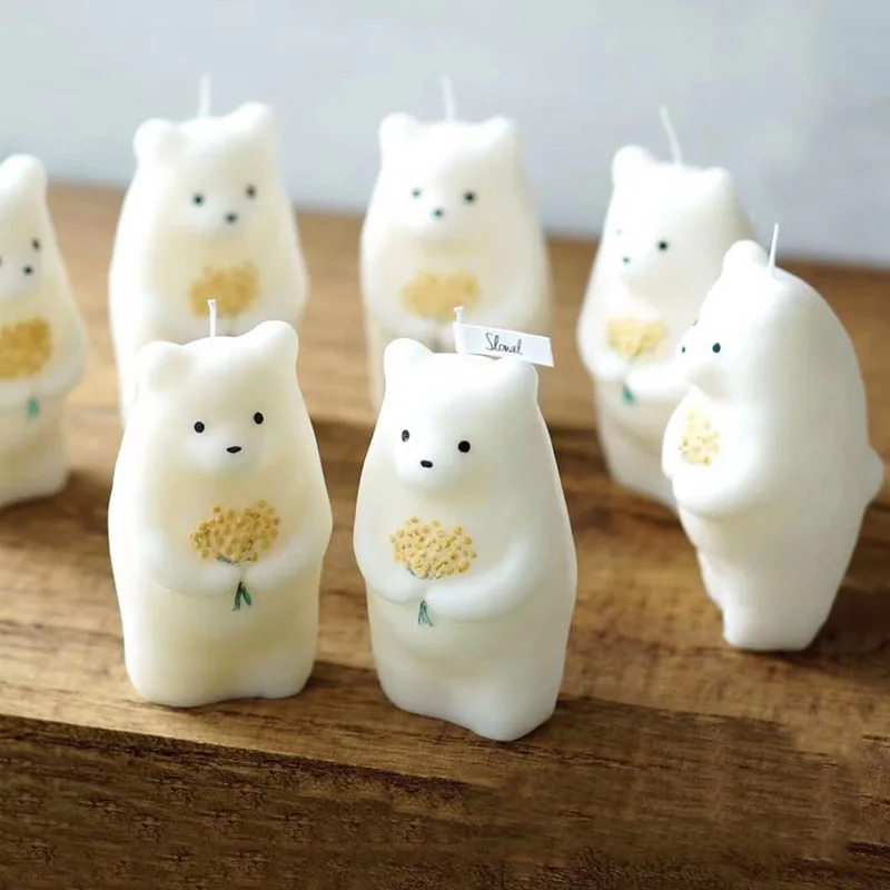 

Bear Silicone Aroma Candle Molds DIY Soap Moulds Silicone Bear Molds