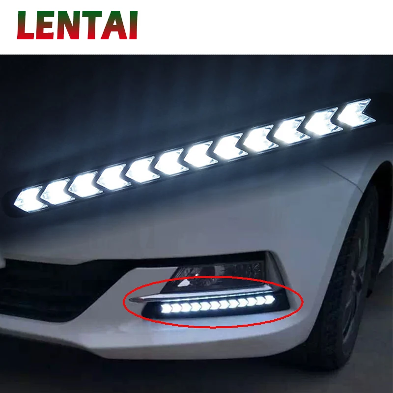 

EALEN 1Set Car LED DRL fog Light Turn Signals with Yellow Steering For VW Golf 4 7 5 MK4 Mazda 6 cx-5 Peugeot 206 207 208 508