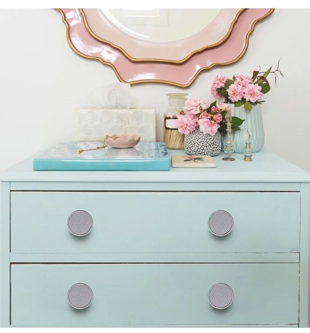 Modern minimalist Mediterranean single hole blue Nordic button cabinet door creative handle wardrobe shell door handle