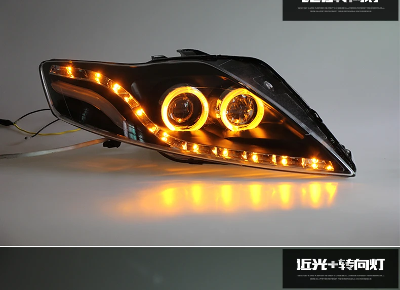 KOWELL автомобильный Стайлинг для Ford Mondeo светодиодный фонарь Mondeo 2007-2012 DRL H7 D2H Hid опция Ангел глаз би ксенон луч автомобиля в сборе