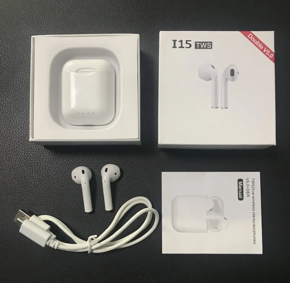 i15 Новые i7s i13 i14 i15 TWS Pk i10 i12 мини беспроводные Bluetooth наушники android 3D стерео наушники гарнитура для всех смартфонов - Цвет: i15