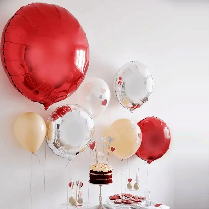 

Pure Color 18inch Balloons 5pcs/lot Birthday Party Decoration Aluminium Foil Helium Gold Silver Globos Supplies