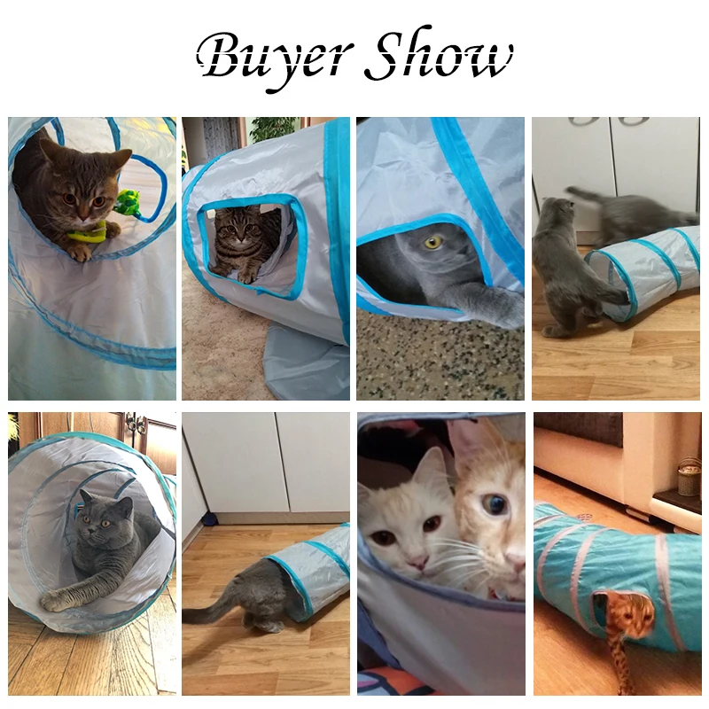 &quotS&quot Забавные Pet туннель Cat играть коричневый складной 1 отверстия Tunnel Котенок