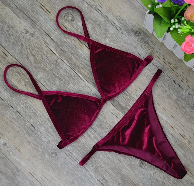 Женский бархатный купальник бикини сексуальный комплект 2019|set women|set sexyset suit women |
