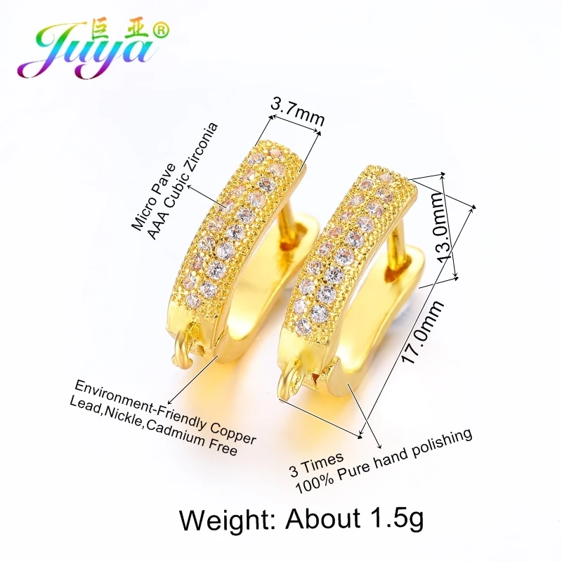 Женские серьги Juya декоративные Роскошные креативные базовые крючки аксессуары