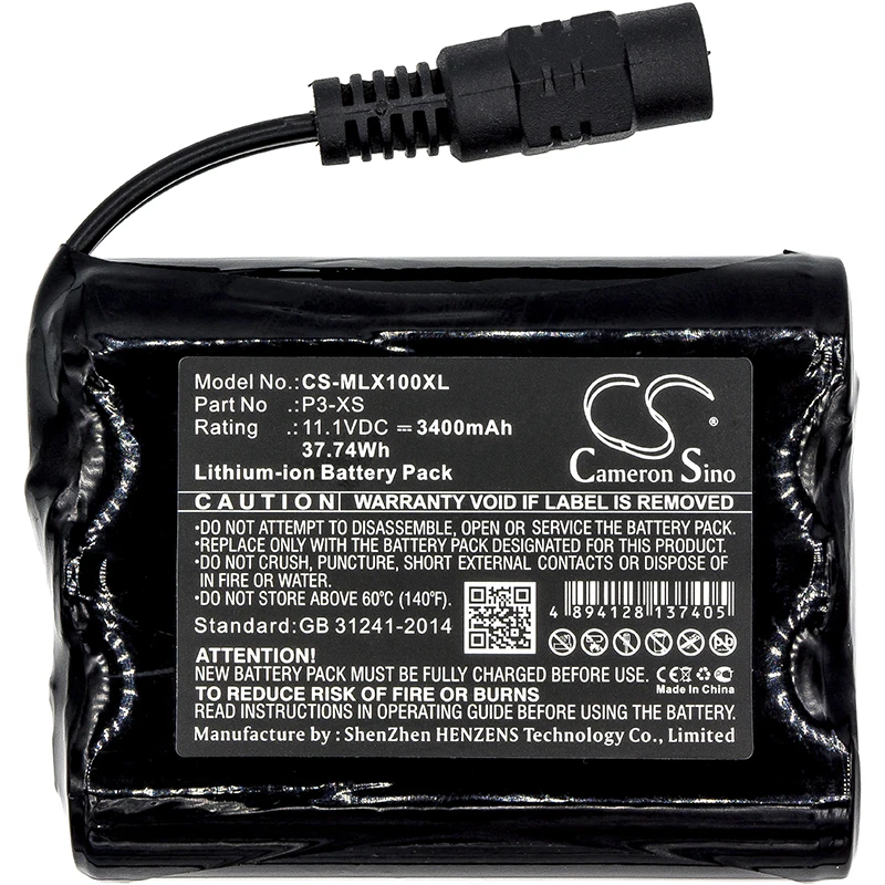 Обновленная батарея для Minelab Sovereign XS оборудование литий ионный аккумулятор 3400mAh/37