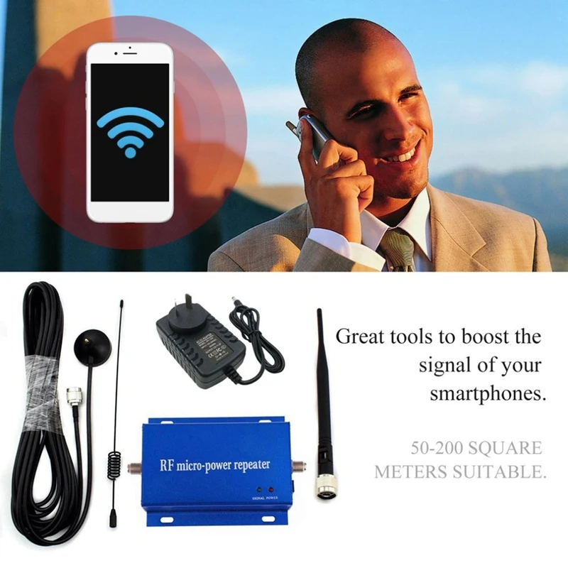 Маленький размер Gsm Cdma 850Mhz повторитель сигнала для сотового телефона Усилитель антенный комплект повторитель сигнала мобильного телефона(штепсельная Вилка европейского стандарта