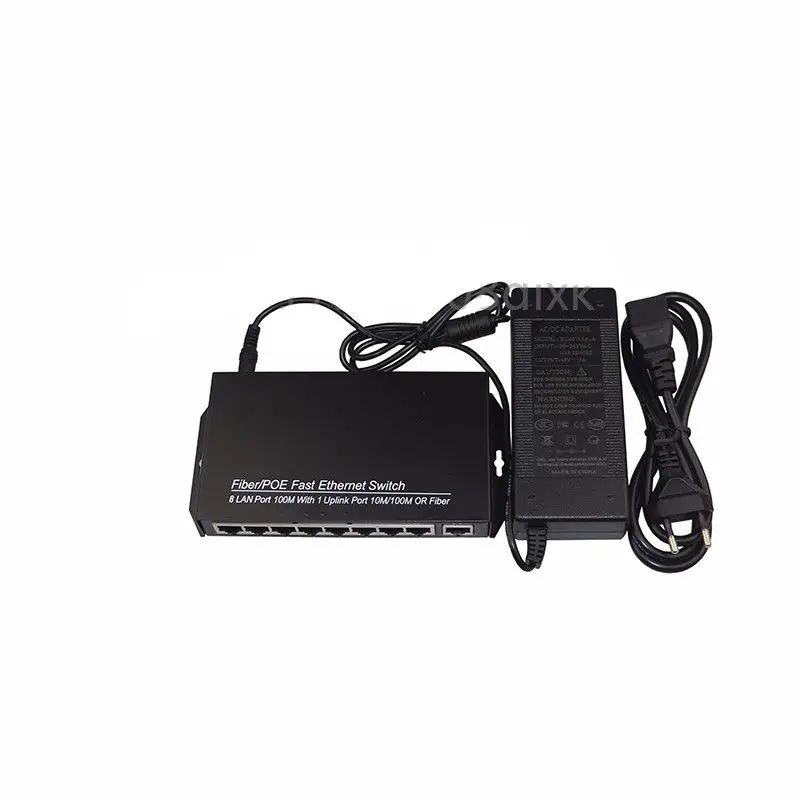 Jyttek POE 8 портовый коммутатор AP RJ45 Uplink для сетевых камер|Оптоволоконное