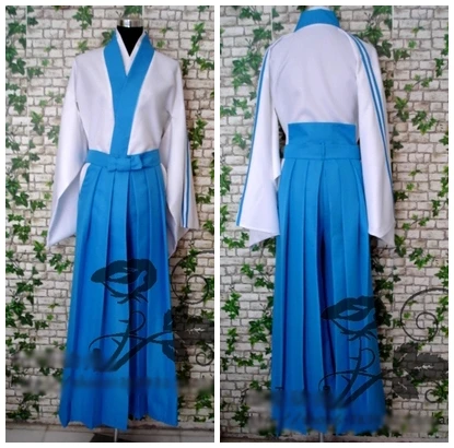 Gintama Shimura Shinpachi cos традиционное кимоно самура платье Косплей Костюм Хэллоуин