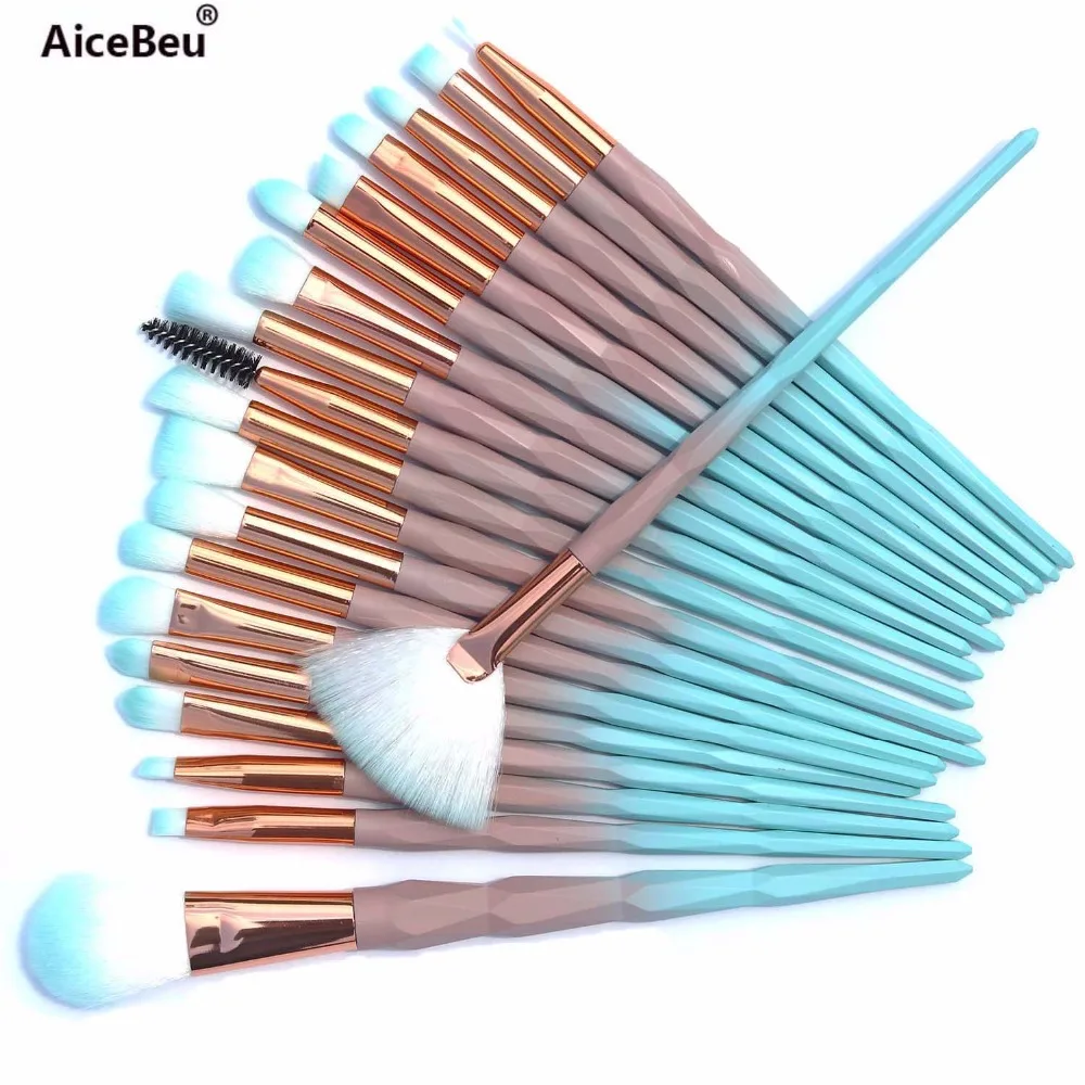 Набор кистей для макияжа AiceBeu с бриллиантами 20 шт.|brush tool kit|foundation blushmakeup brush set |