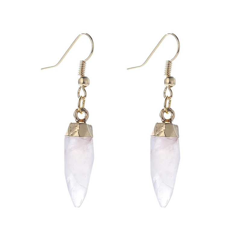 

MOODPC модные розовые серьги с полудрагоценными энергетическими камнями